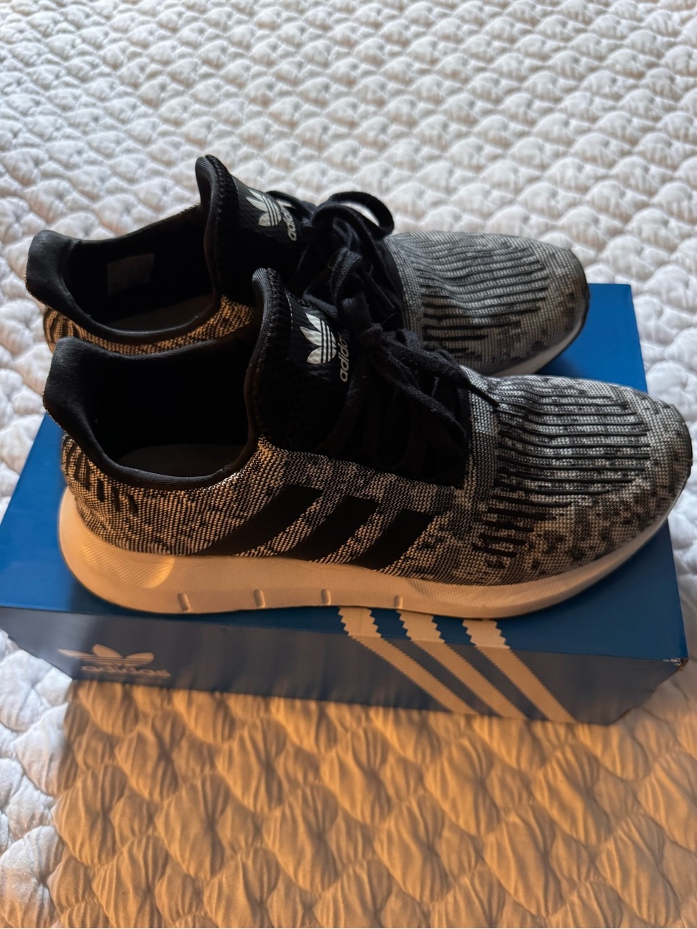 adidas Blue Swift Run Shoe Box with Label